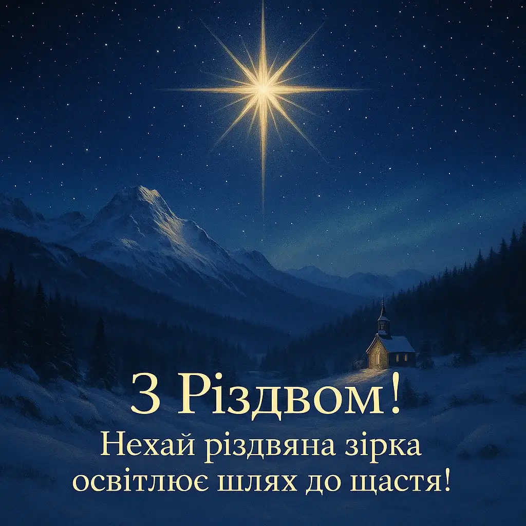 Привітання з різдвом 2025