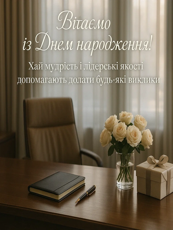 Привітання з днем народження начальниці