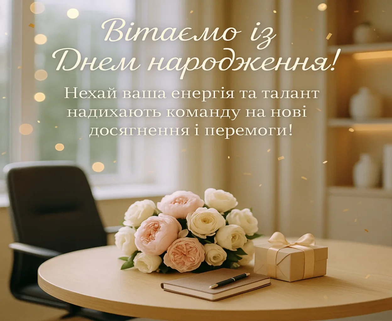 Привітання з днем народження начальниці