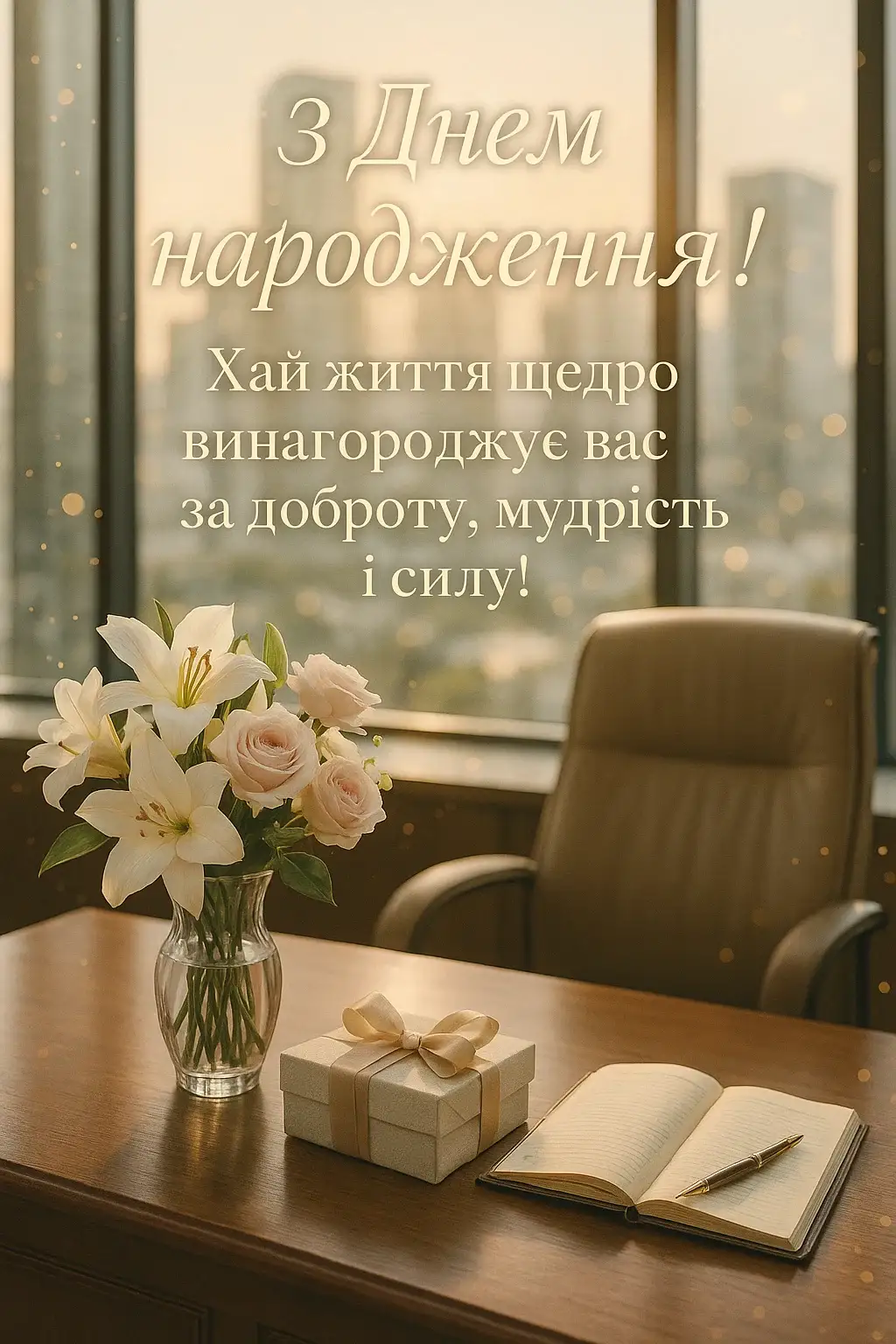 Привітання з днем народження начальниці