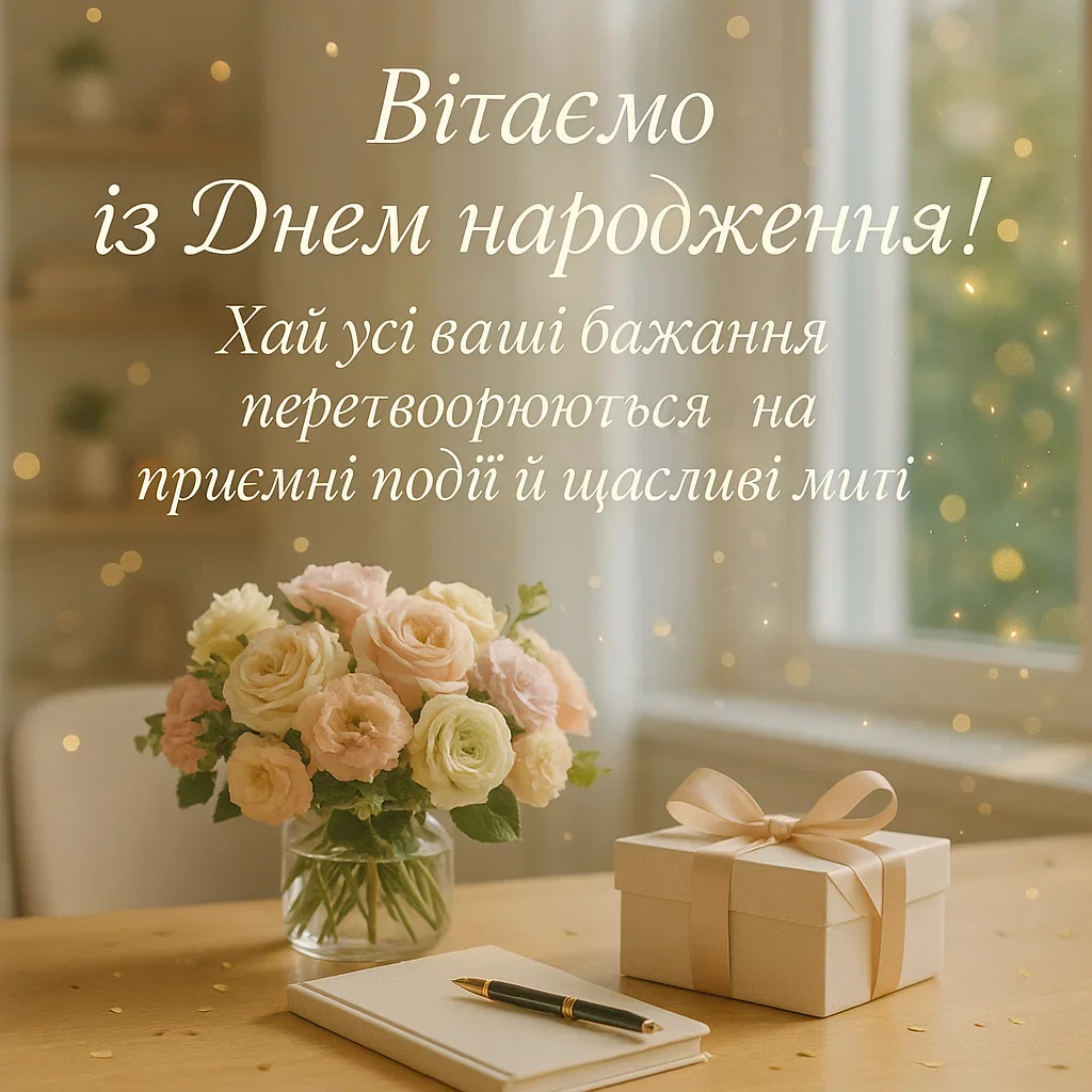 Привітання з днем народження начальниці