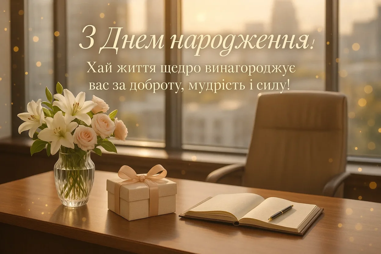 Привітання з днем народження начальниці