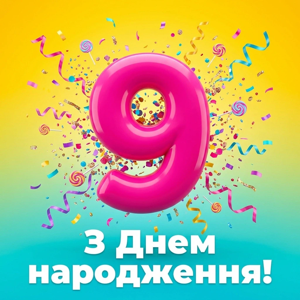 привітання з днем народження дівчинці 9 років