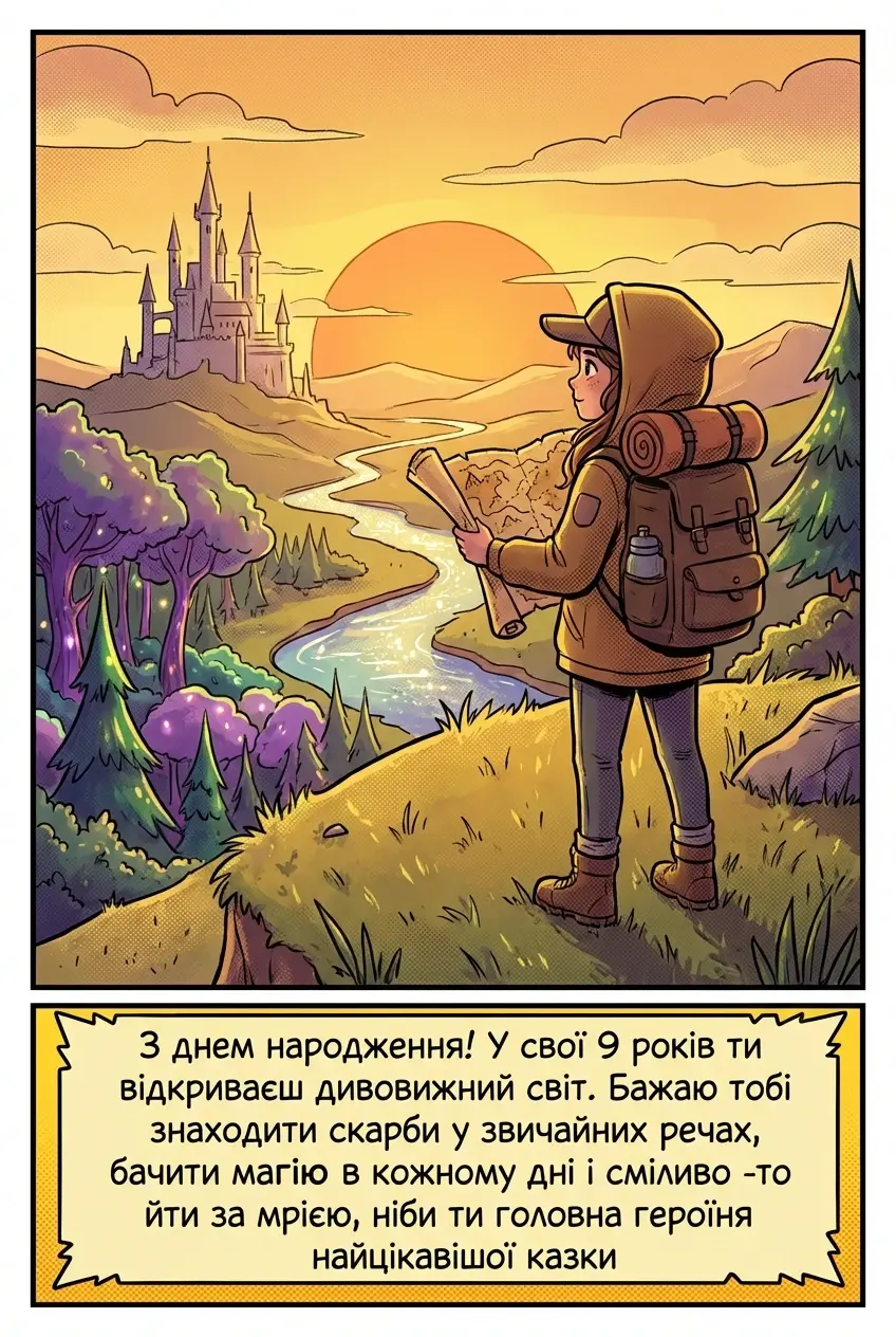 привітання з днем народження дівчинці 9 років