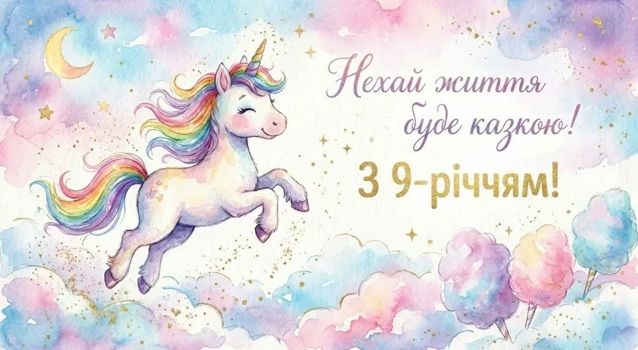 Привітання з днем народження для дівчинки 9 років