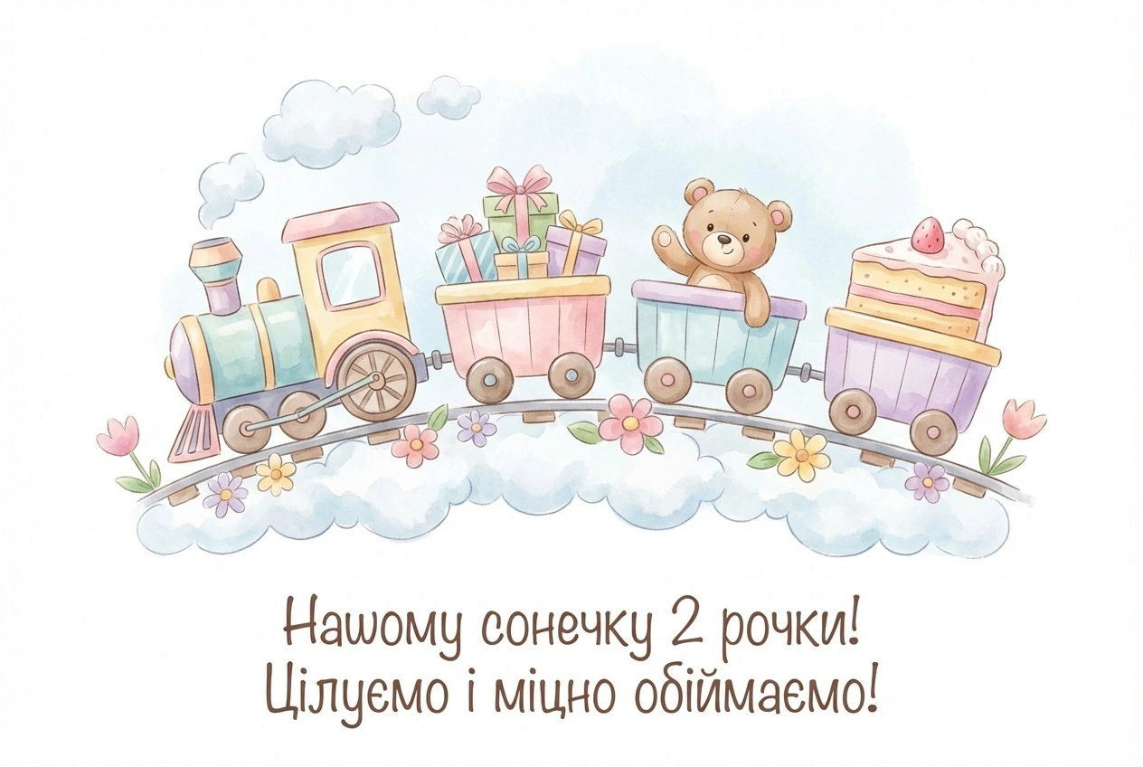 з днем народження похреснику 2 роки