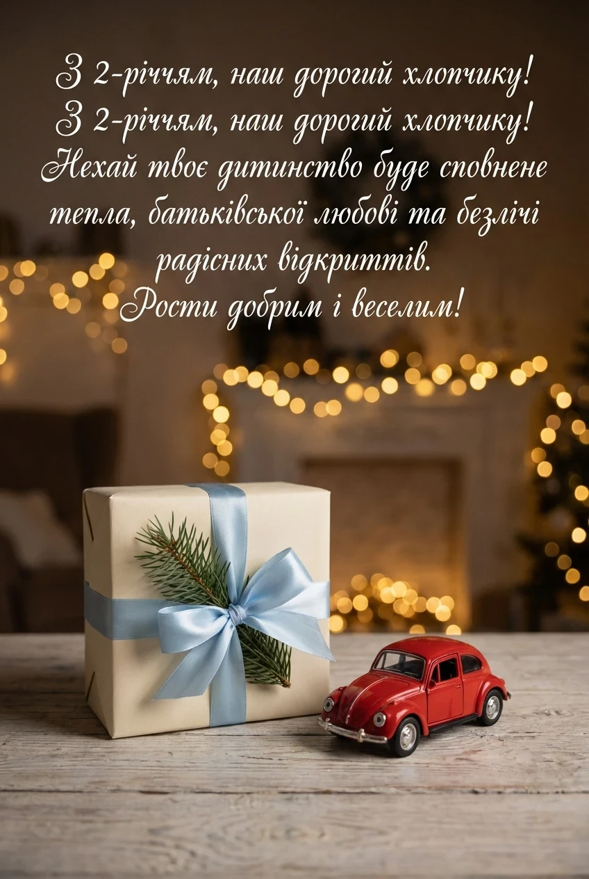 з днем народження похреснику 2 роки