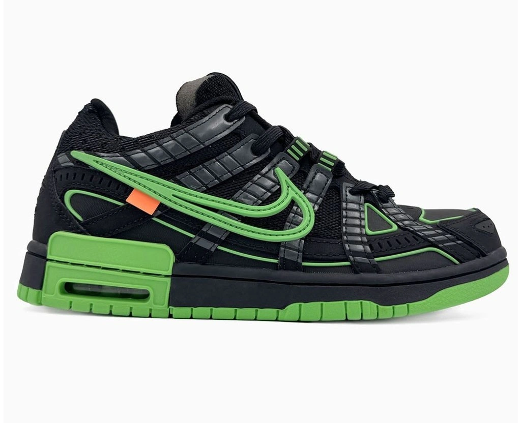 Черные демисезонные кроссовки мужские и женские nike sb dunk x off white black green
