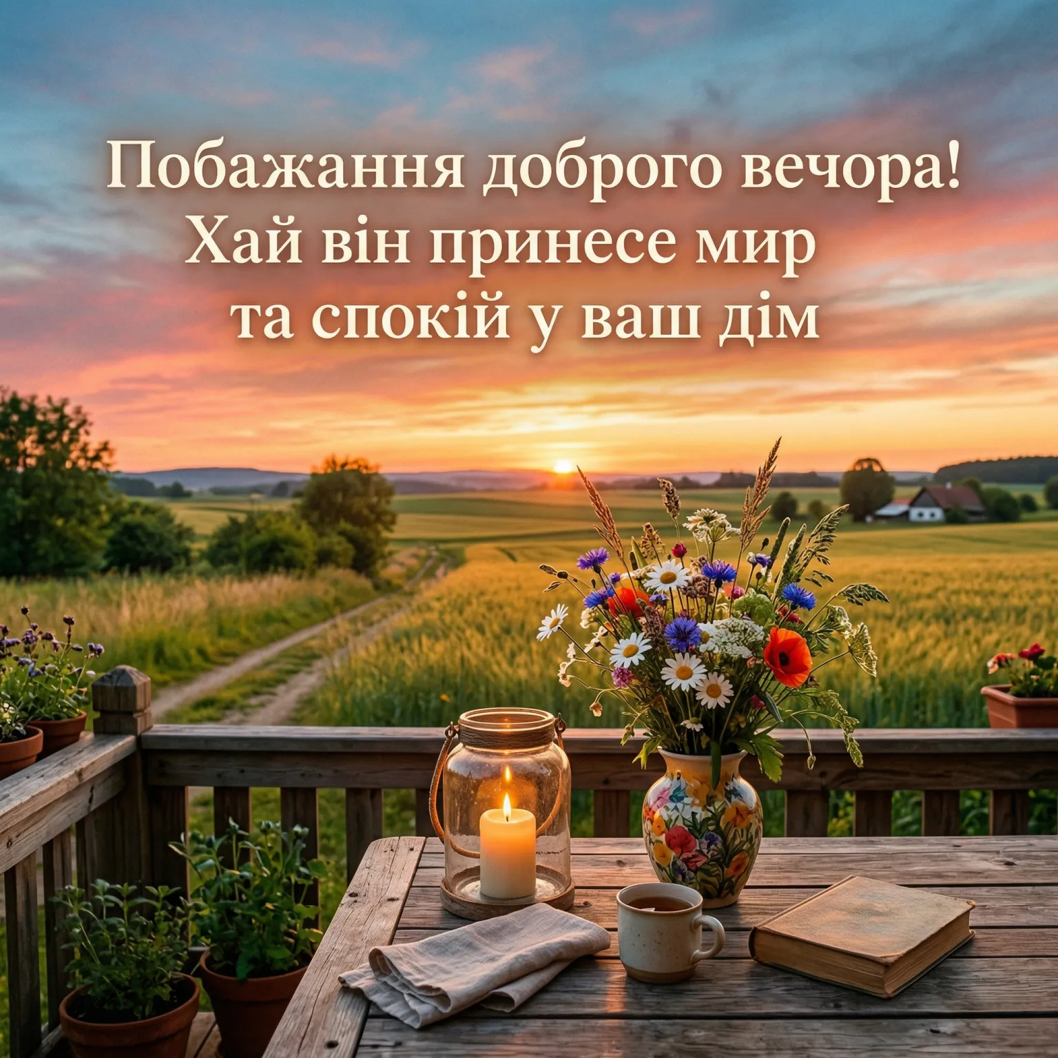Побажати доброго вечора: найтепліші листівки та душевні картинки для затишного відпочинку