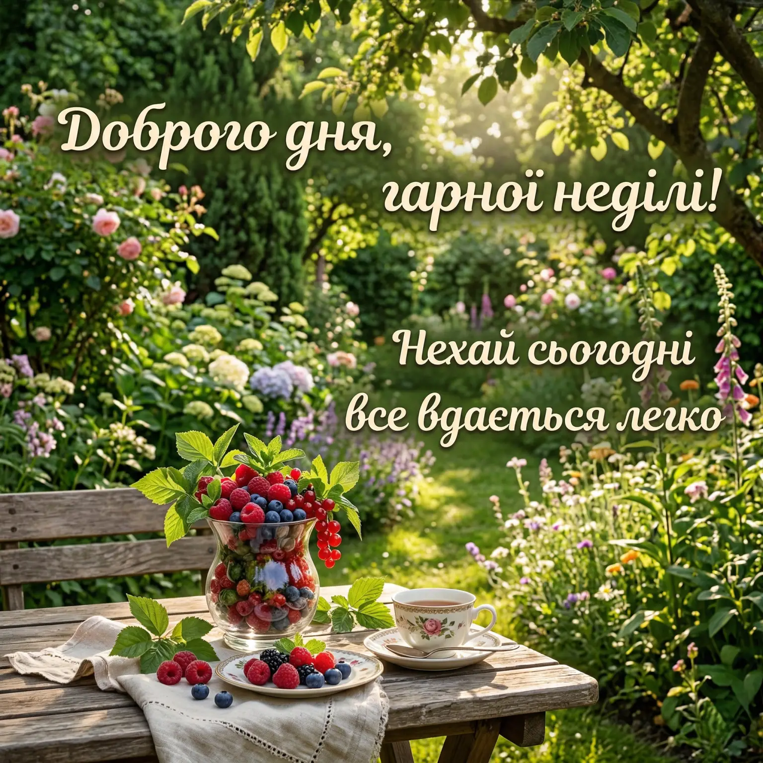 Доброго дня, гарної неділі: душевні вітання та найкращі картинки для відпочинку