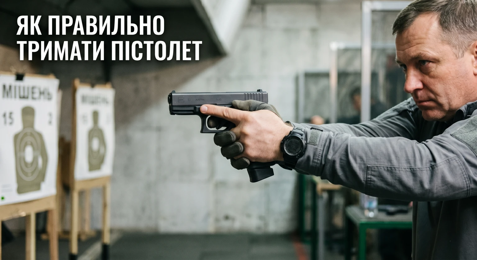 Хват пістолета для початківців: як правильно тримати зброю та контролювати віддачу