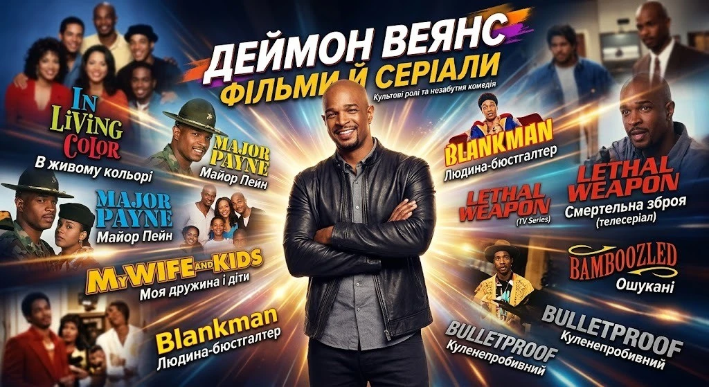Всі фільми й серіали Деймона Веянса: повна добірка