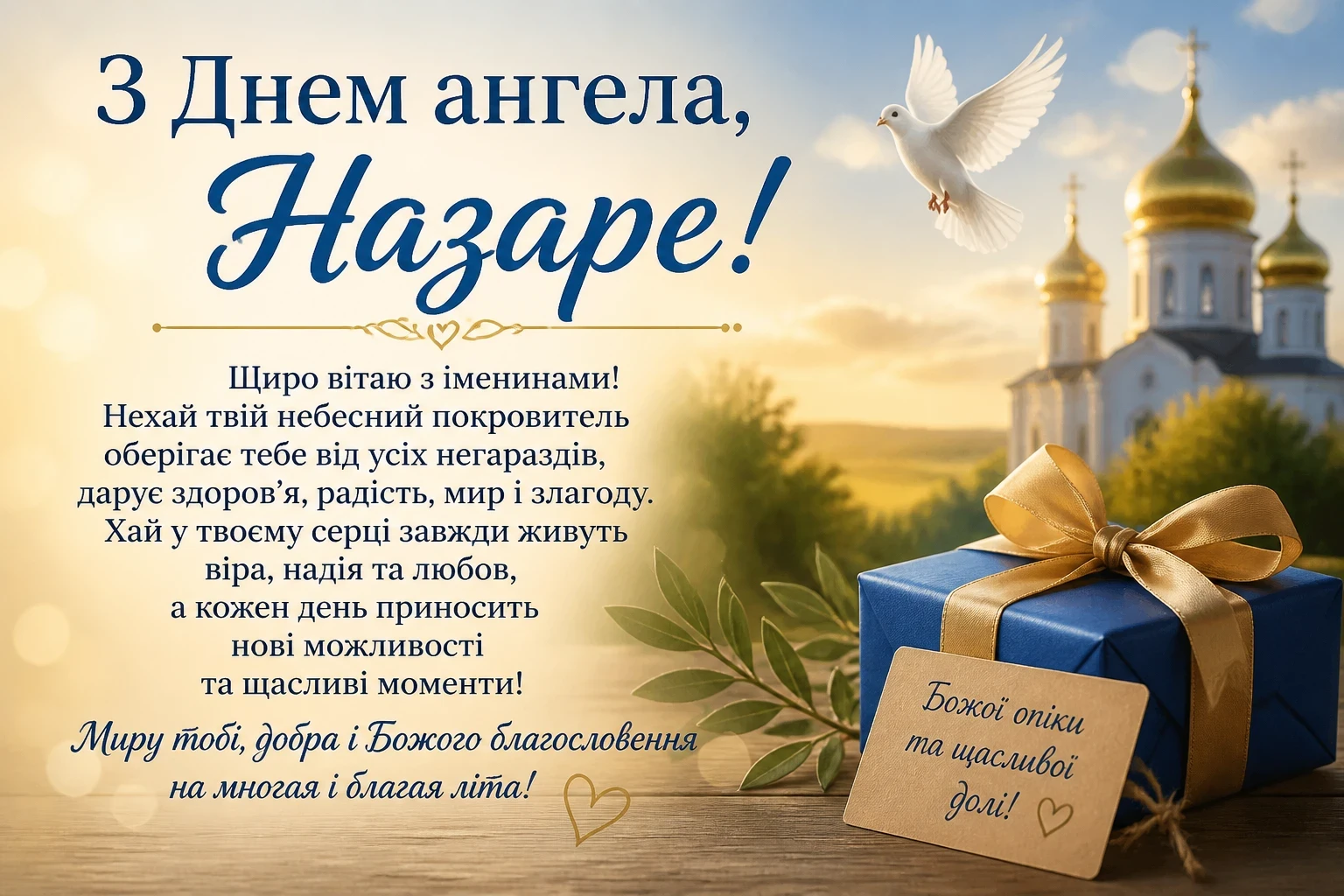 Привітання на іменини Назара