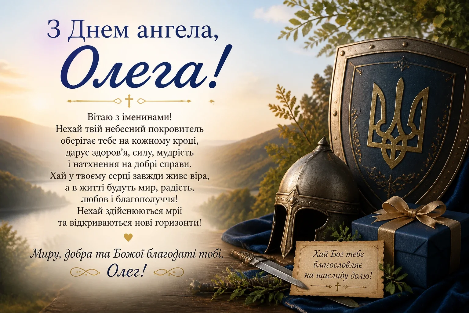 Привітання на іменини Олега