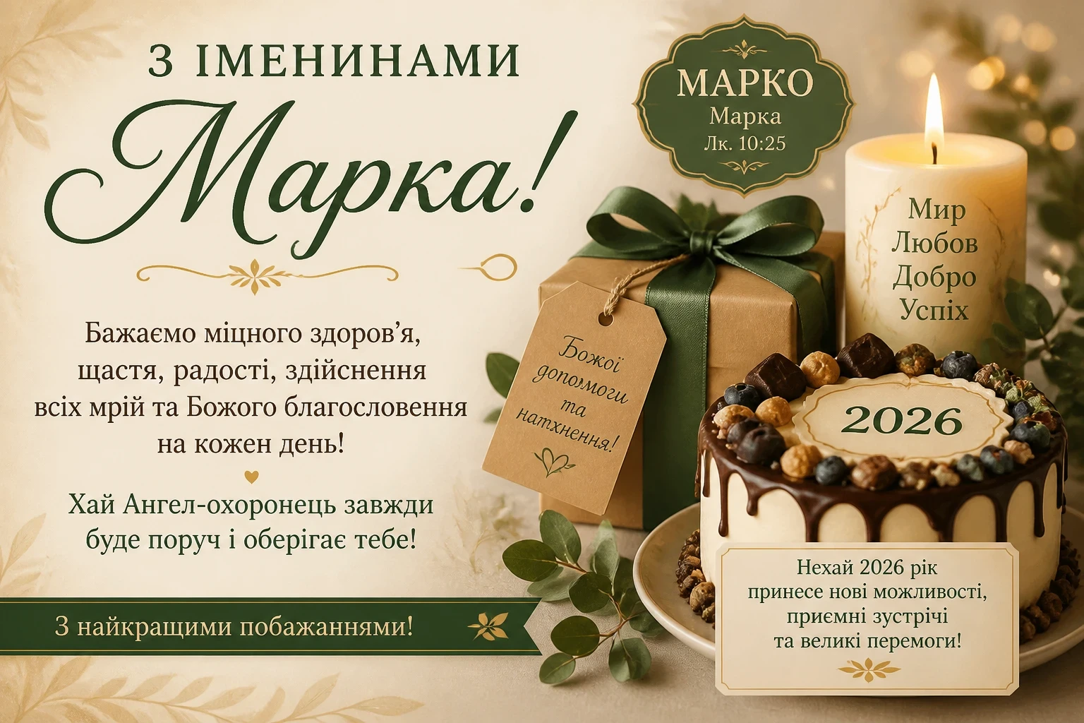На іменини Марка 2026