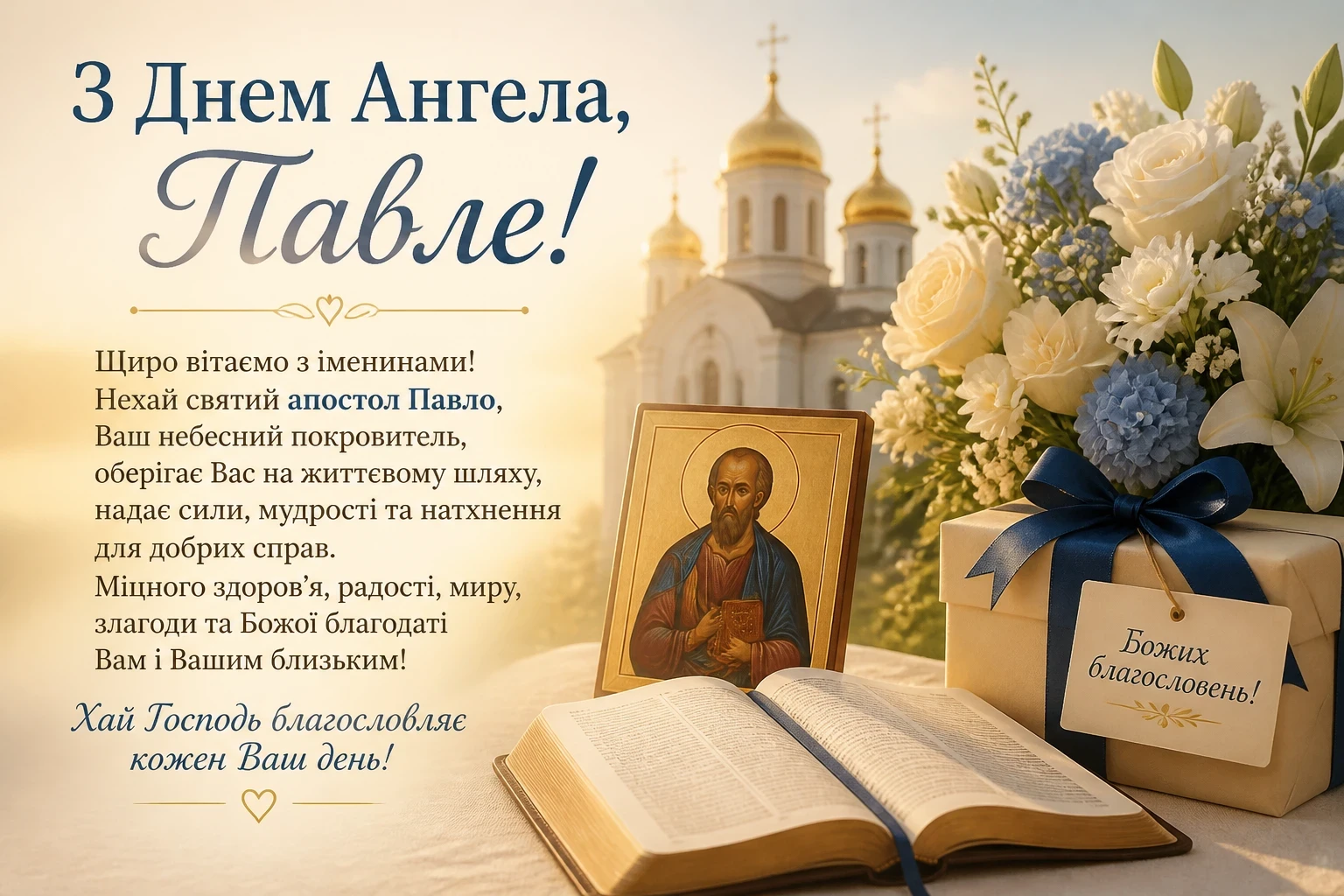 Привітання на іменини Павла