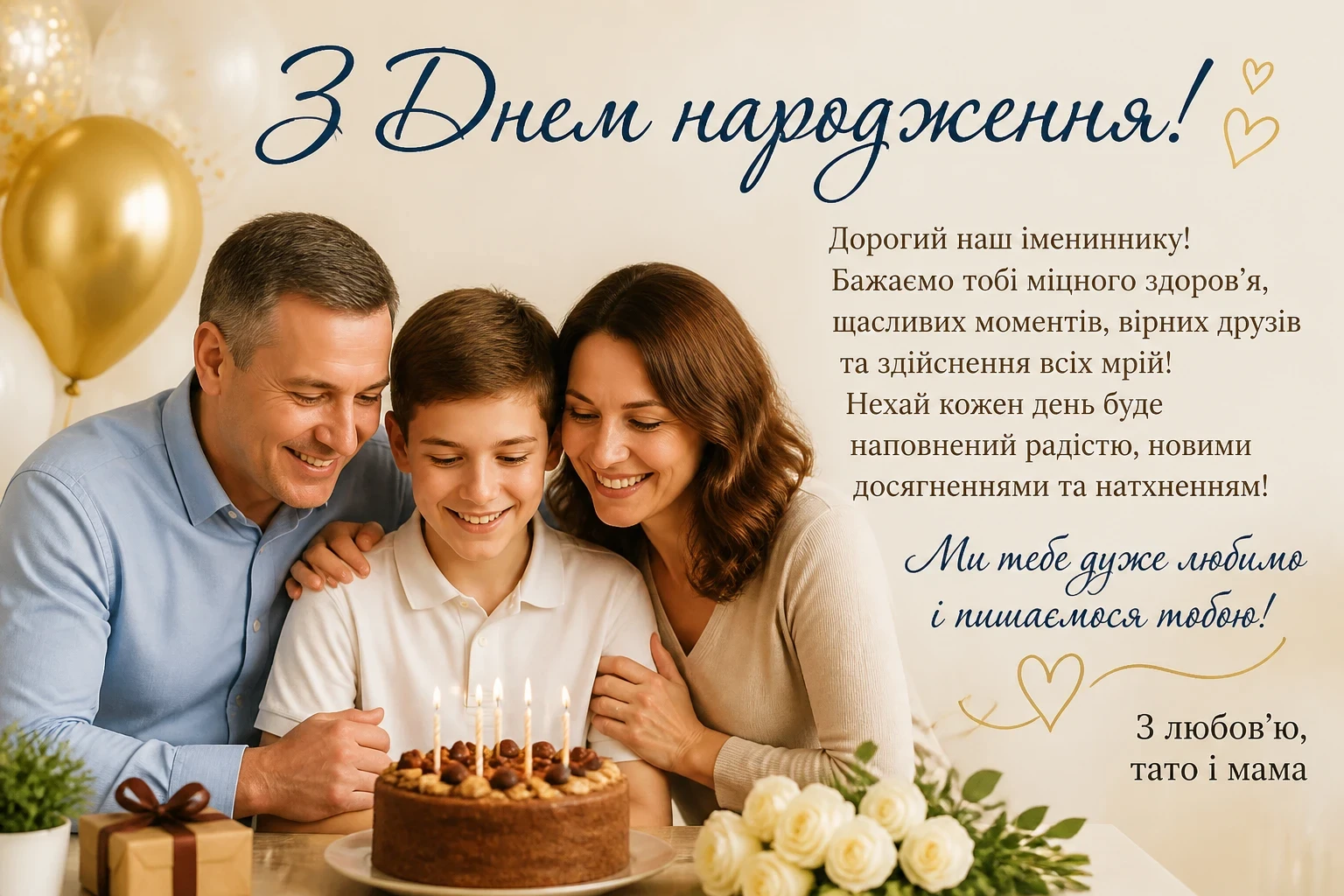 Привітання батьків з іменинником