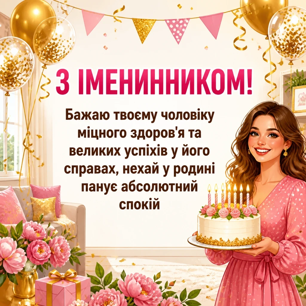 привітання з іменинником чоловіка