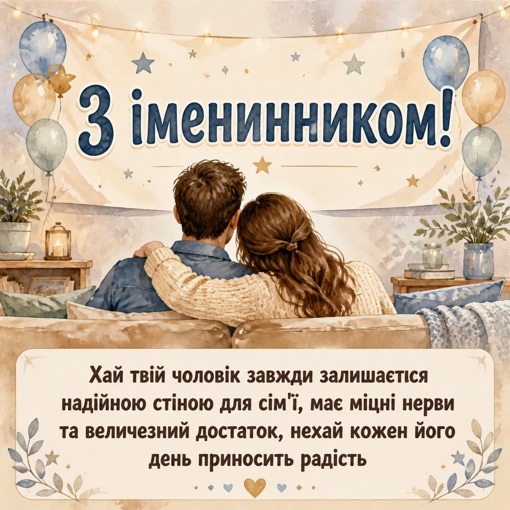привітання з іменинником чоловіка
