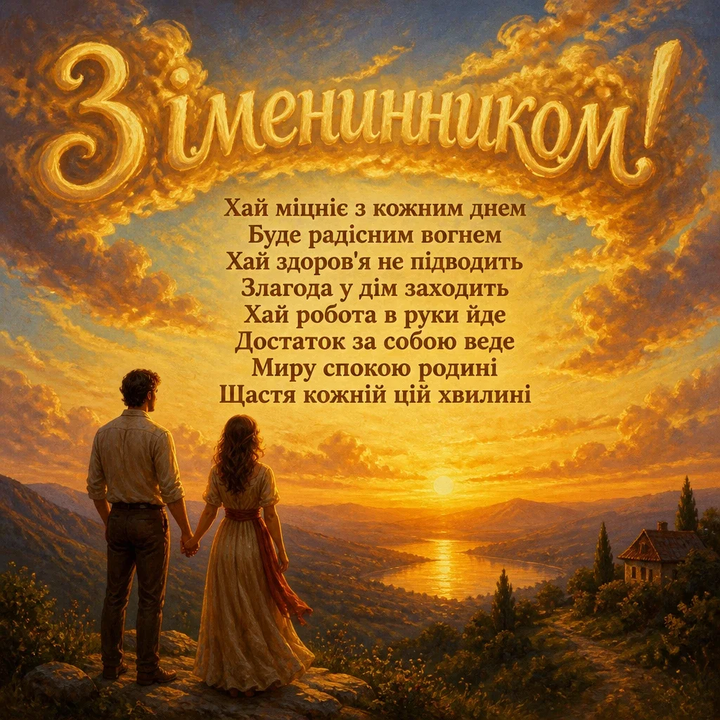 привітання з іменинником чоловіка