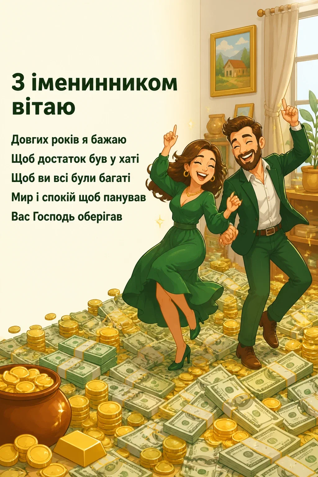 привітання з іменинником чоловіка