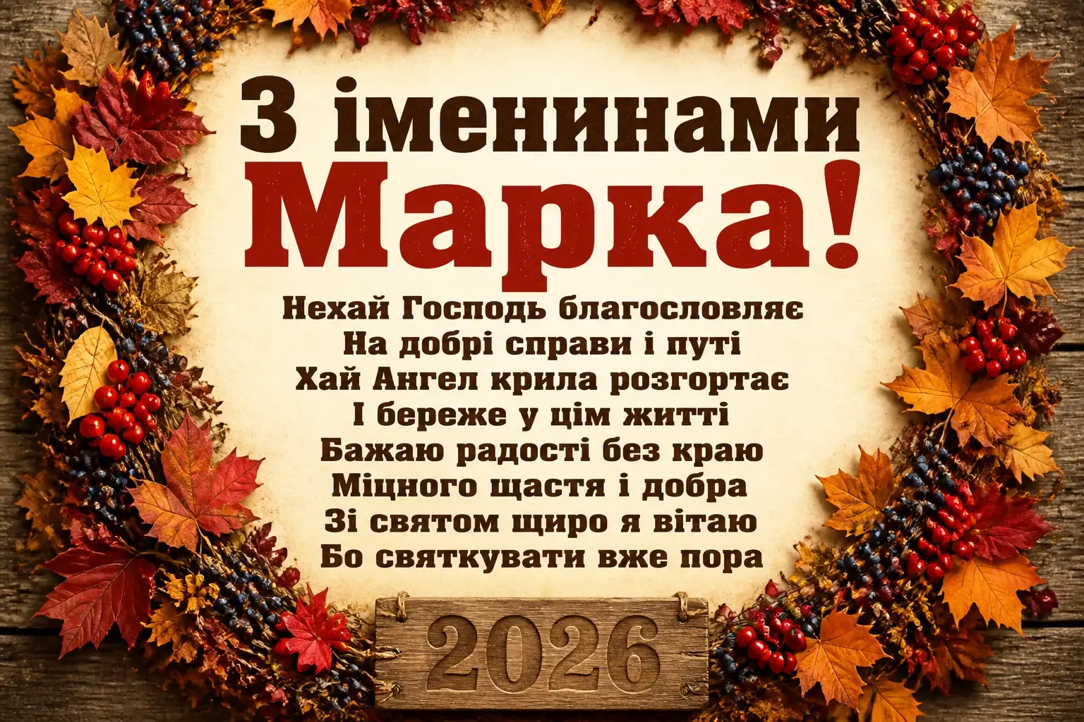 іменини марка 2026
