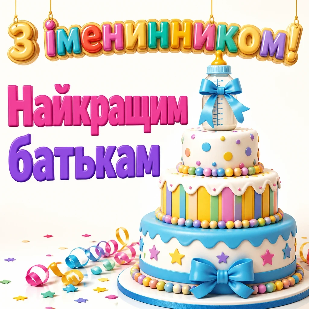 привітання батькам, з іменинником