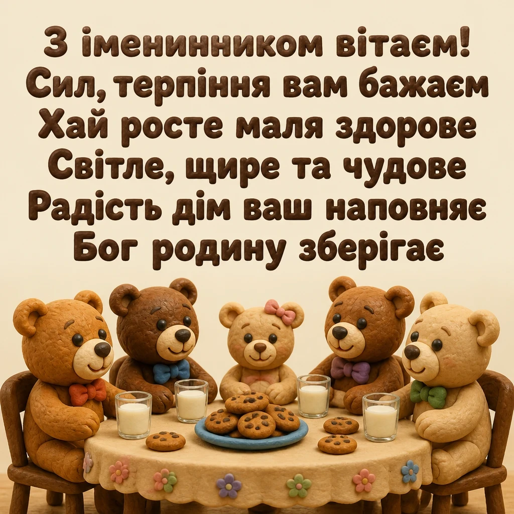 привітання батькам, з іменинником