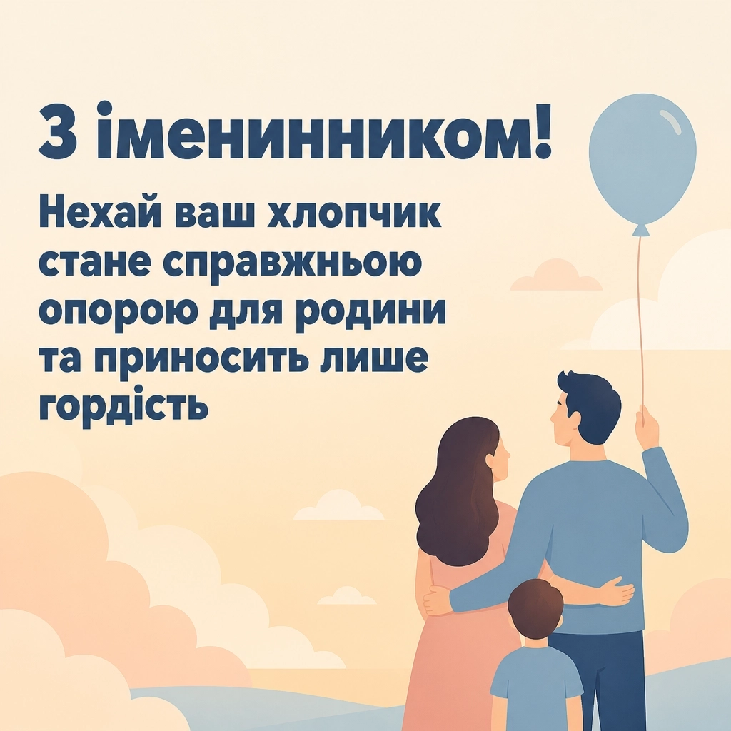 привітання батькам, з іменинником