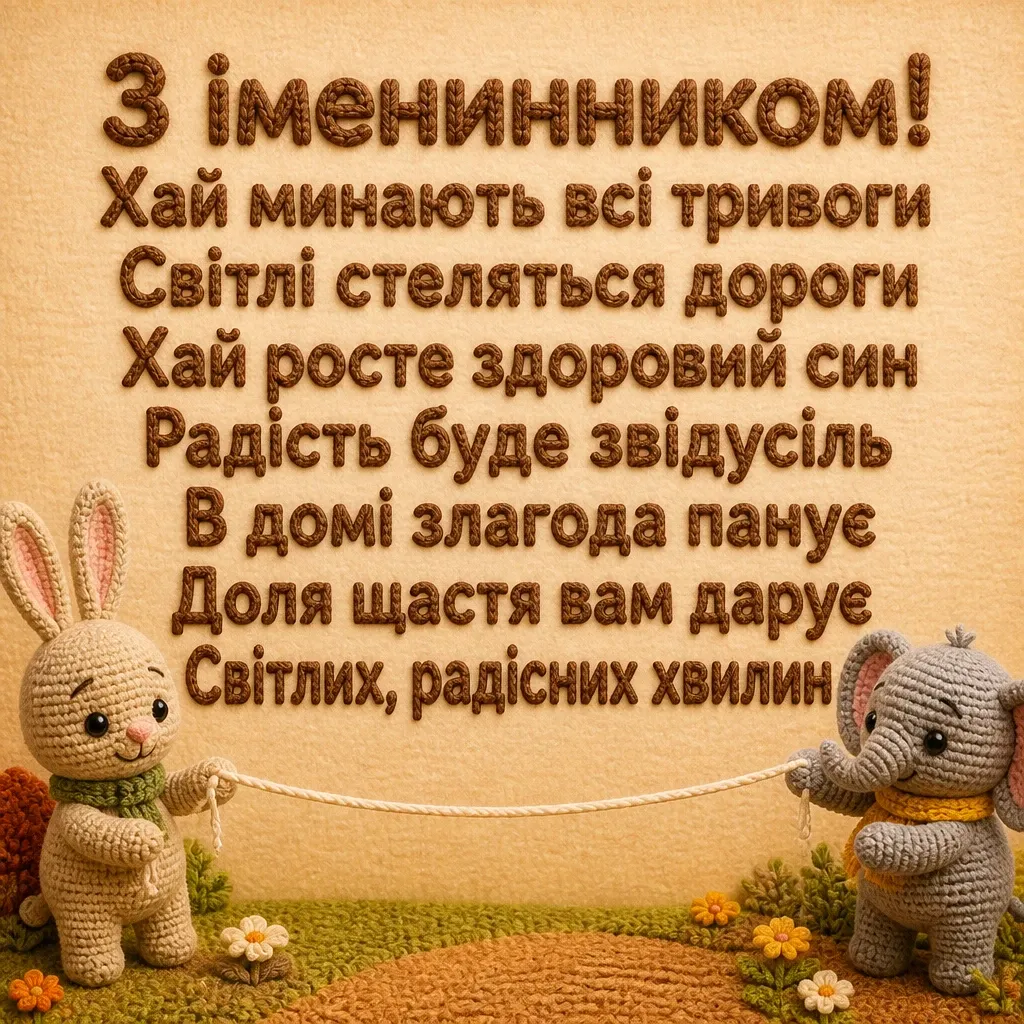 привітання батькам, з іменинником