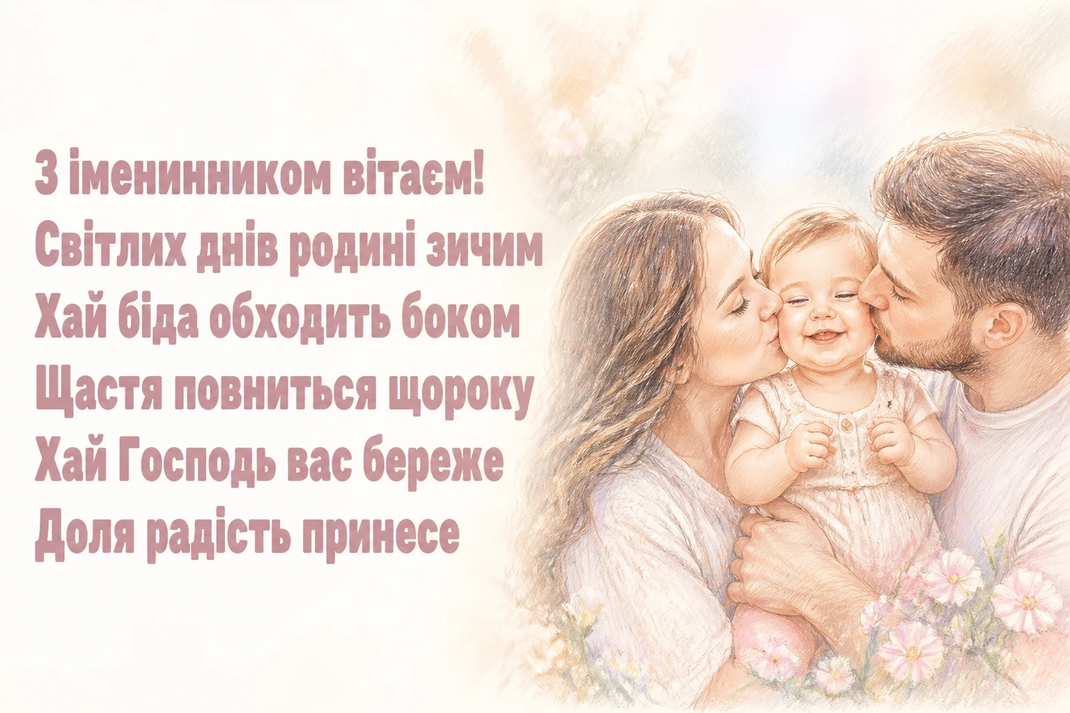 привітання батькам, з іменинником