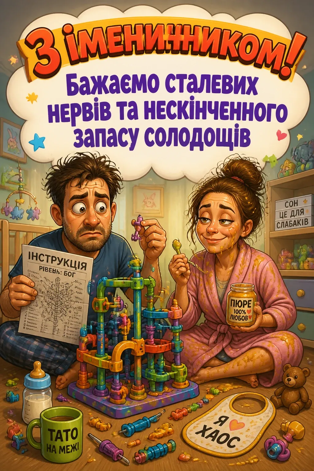 привітання батькам, з іменинником