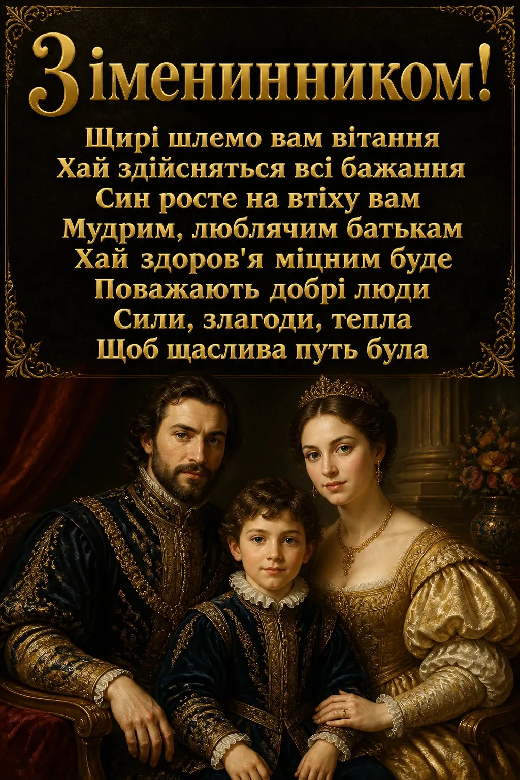 привітання батькам, з іменинником