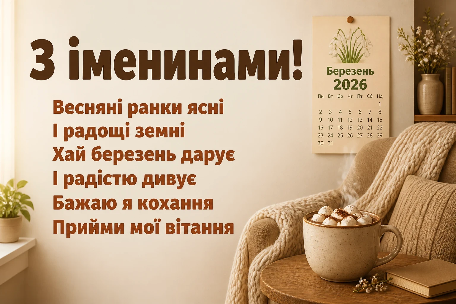 іменини березень 2026