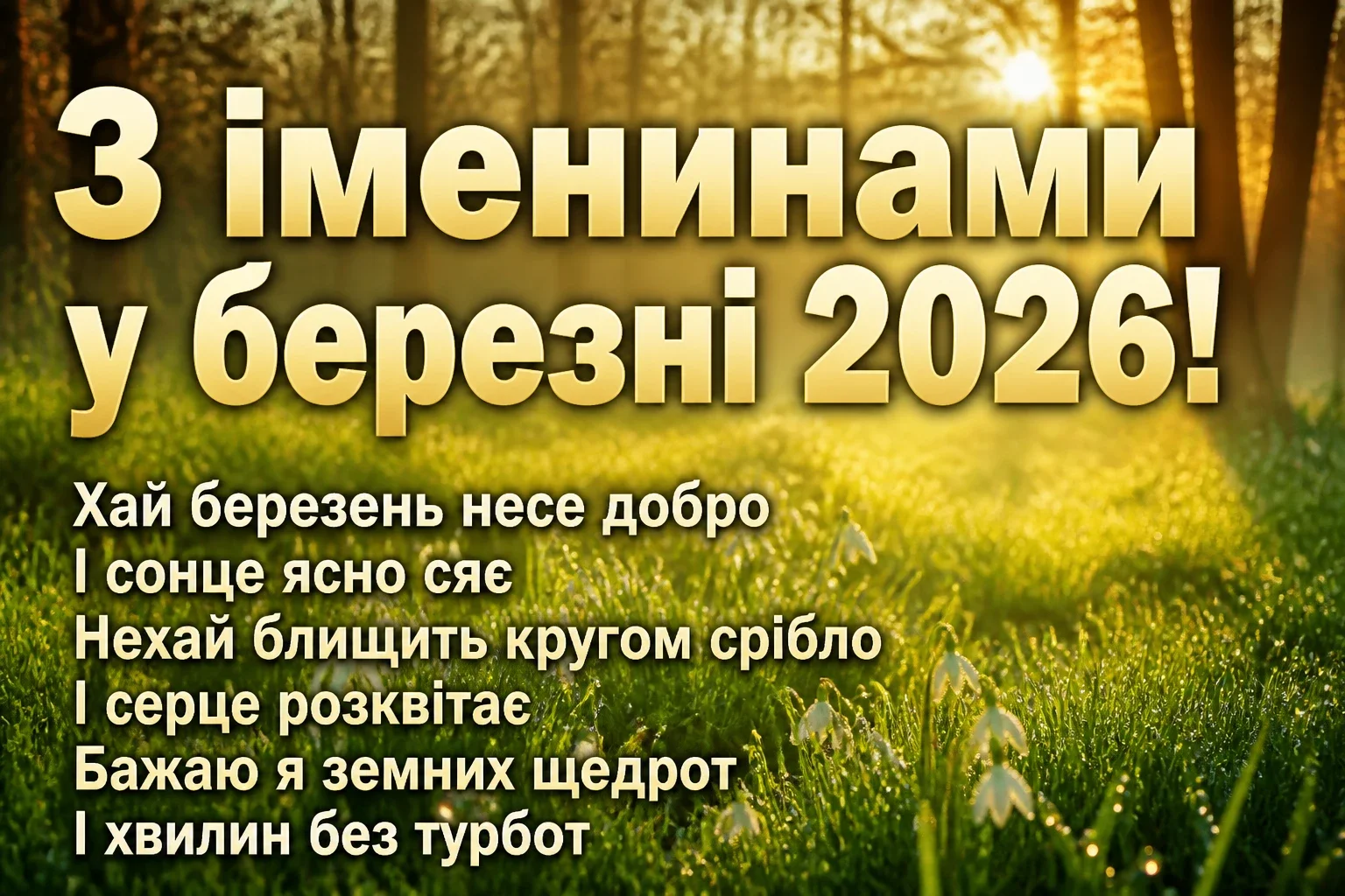 іменини березень 2026
