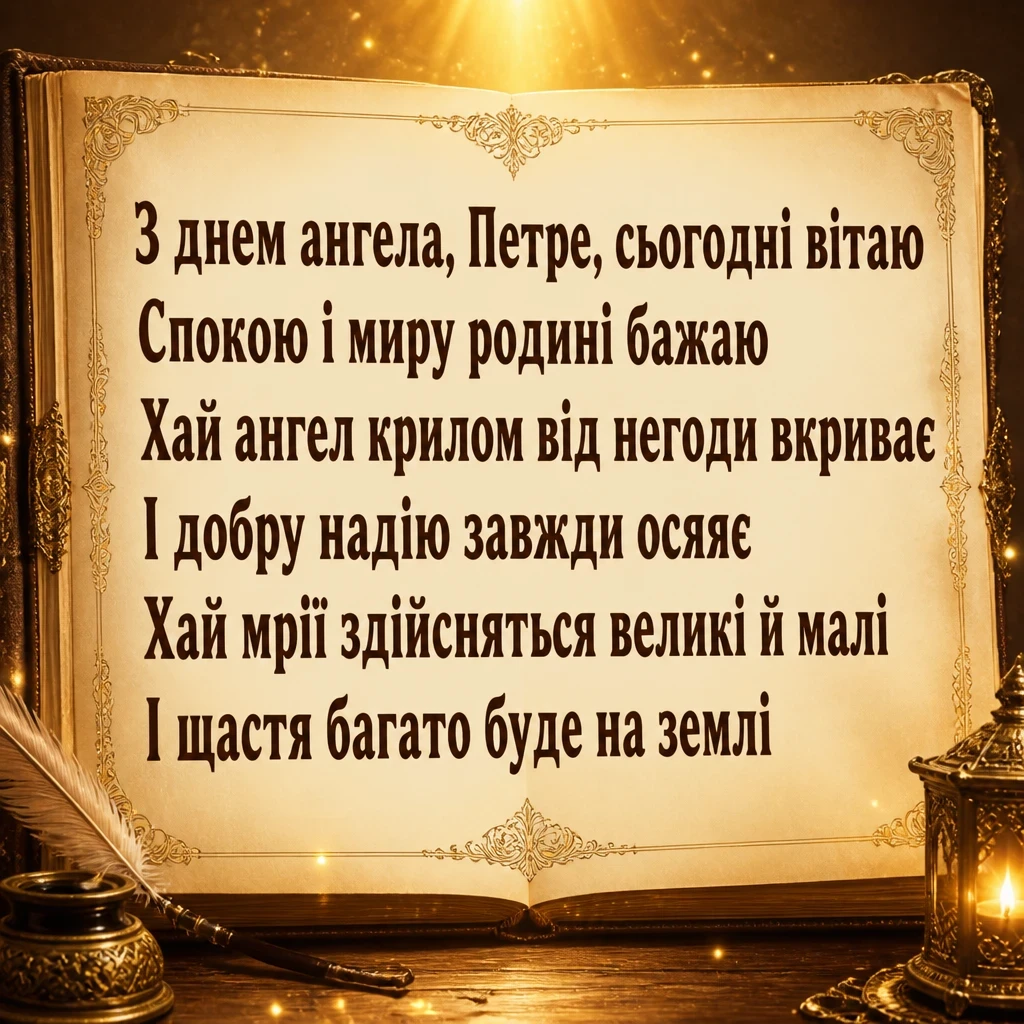 іменини петра привітання