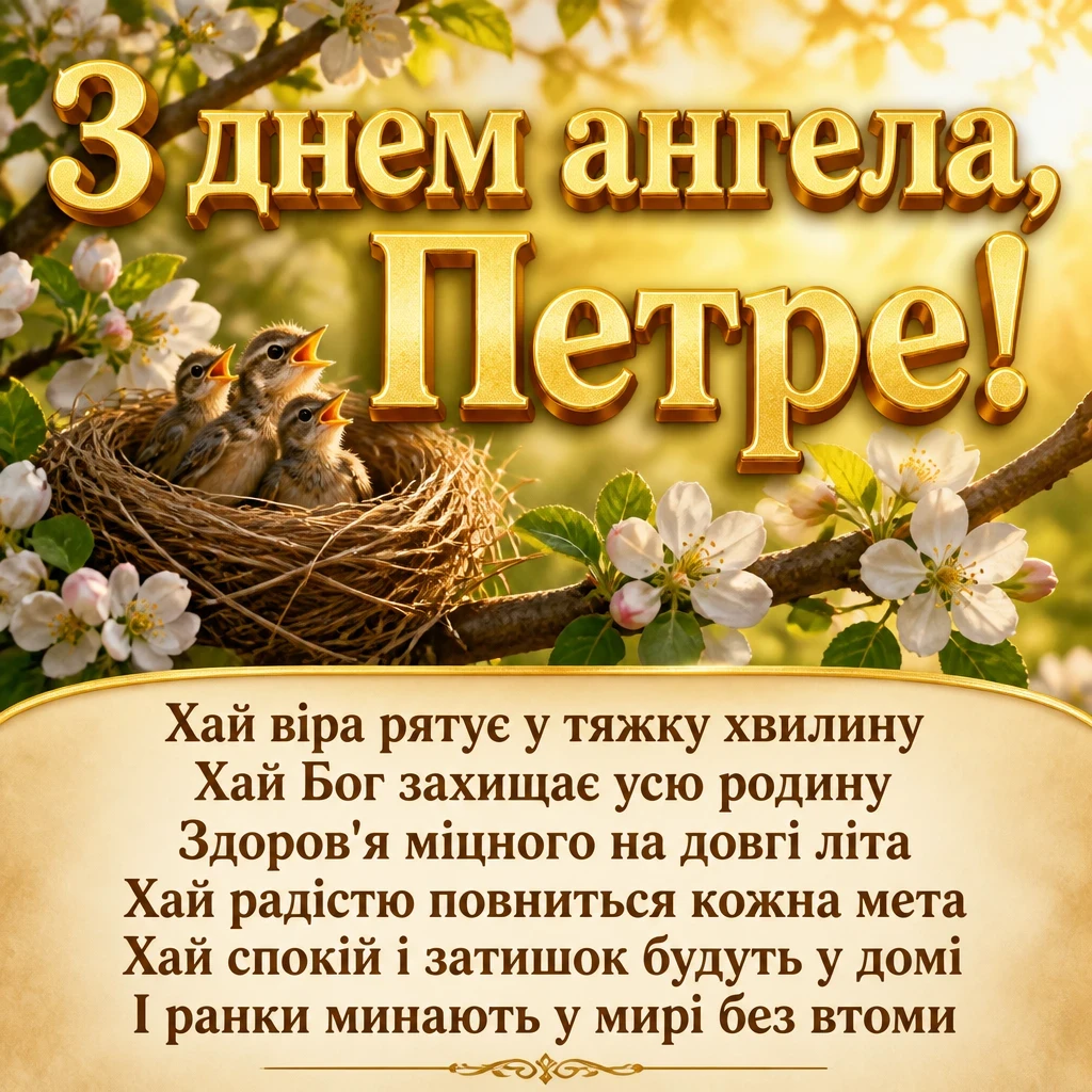 іменини петра привітання