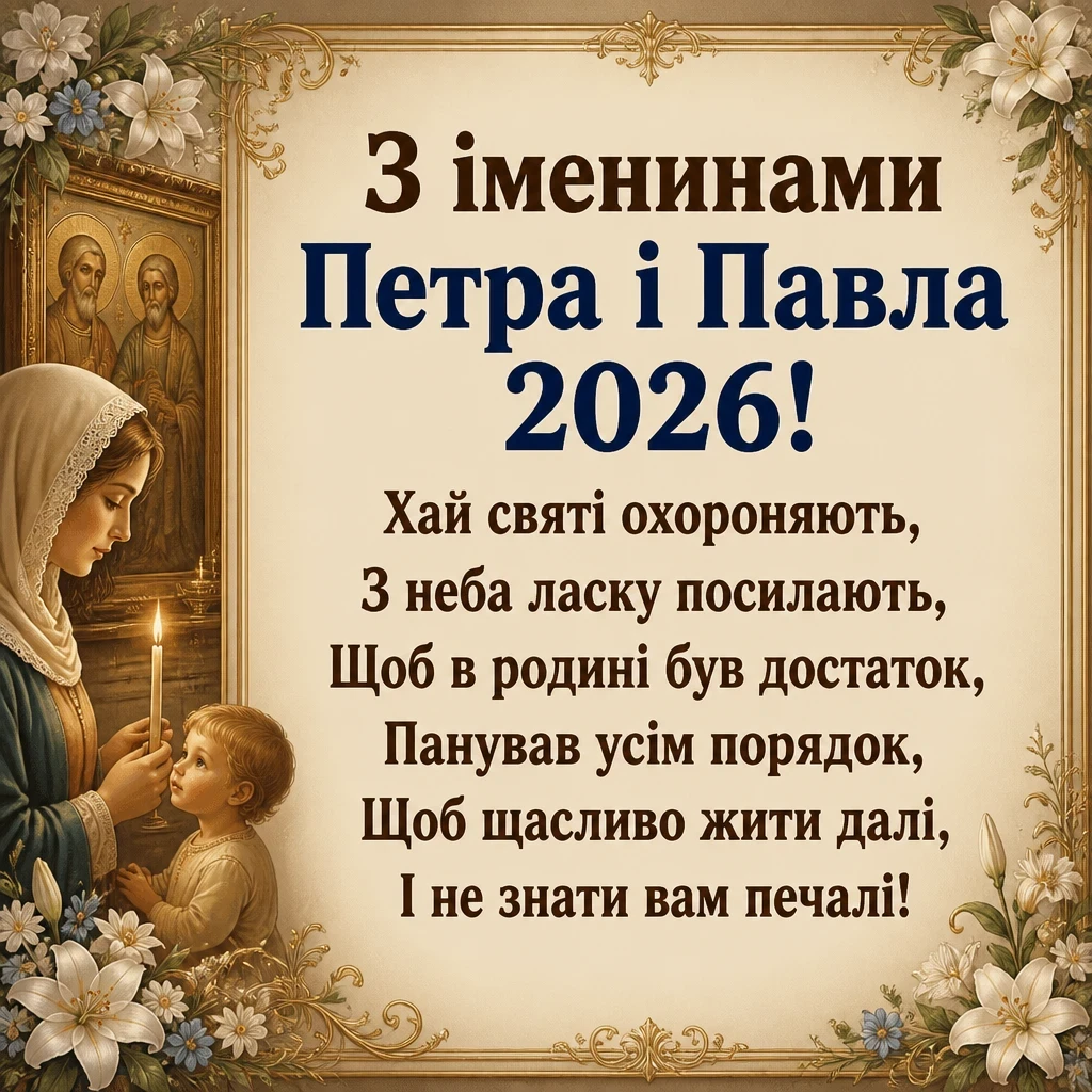 іменини петра і павла 2026 іменини петра і павла 2026