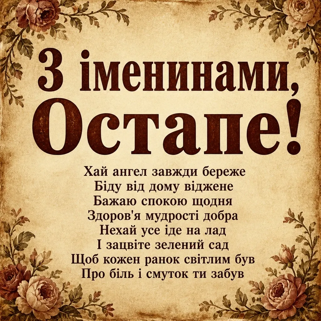 іменини остапа іменини остапа