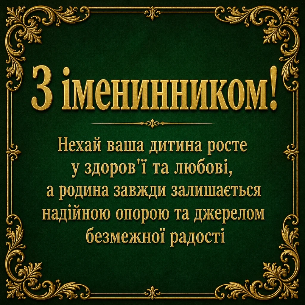 привітання батьків з іменинником