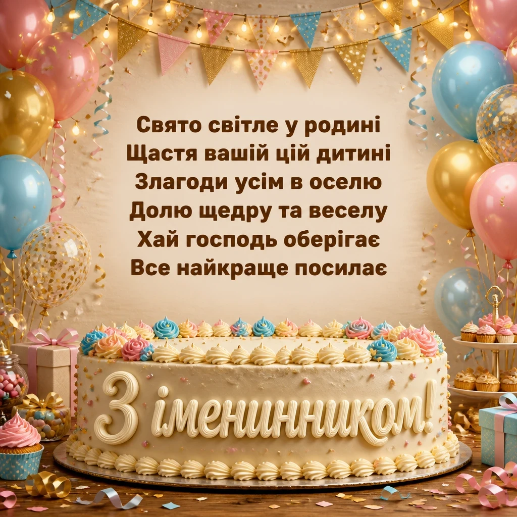 привітання батьків з іменинником