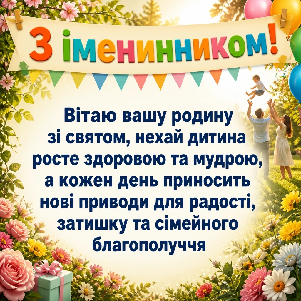 привітання батьків з іменинником