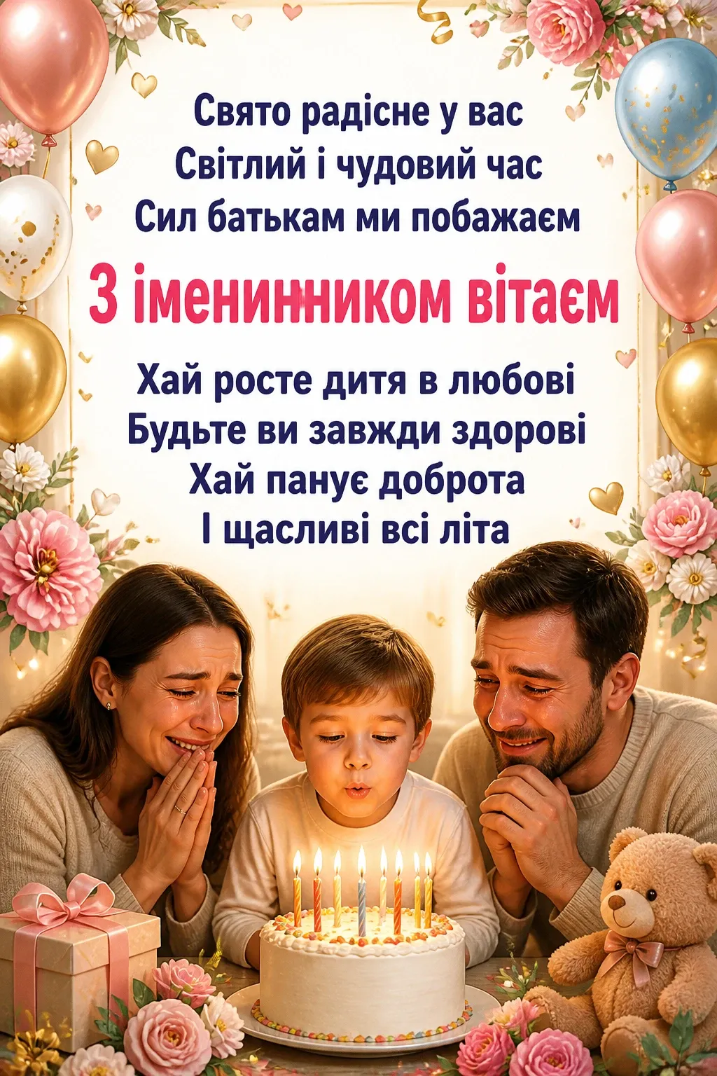 привітання батьків з іменинником